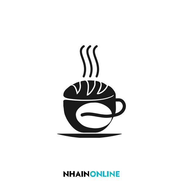 Logo kết hợp bánh và trà sữa